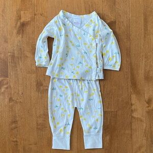 Hanna Andersson organic cotton set with mushrooms wiggle set